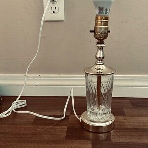 Elegant Crystal and Silver Table Lamp